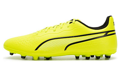 PUMA King Match Mg Cleats 'Solar Yellow Black'