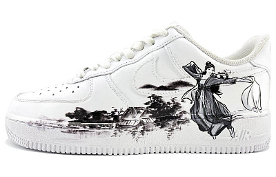 Nike Air Force 1 Low Top Skateboard Shoes Men's White