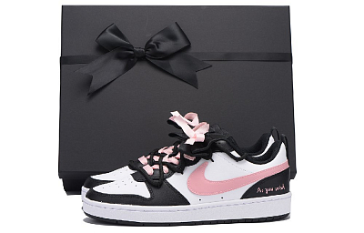 Nike Court Borough Skateboard Shoes Women's Low-Top White