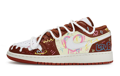 Jordan Air Jordan 1 Vintage Basketball Shoes Women's Low Top White/Yellow