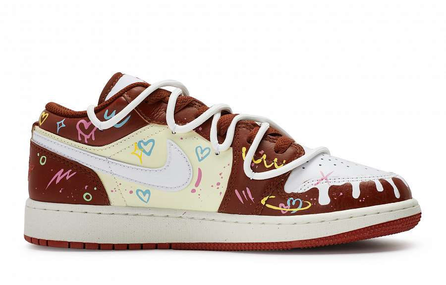 Jordan Air Jordan 1 Vintage Basketball Shoes Women's Low Top White/Yellow