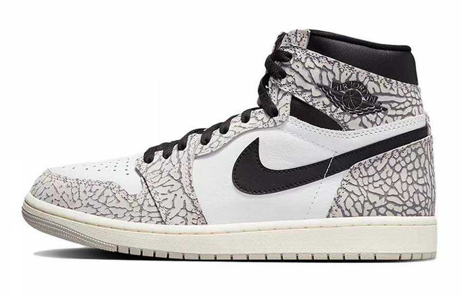 Jordan Air Jordan 1 Vintage Basketball Shoes Men High Top White/Black