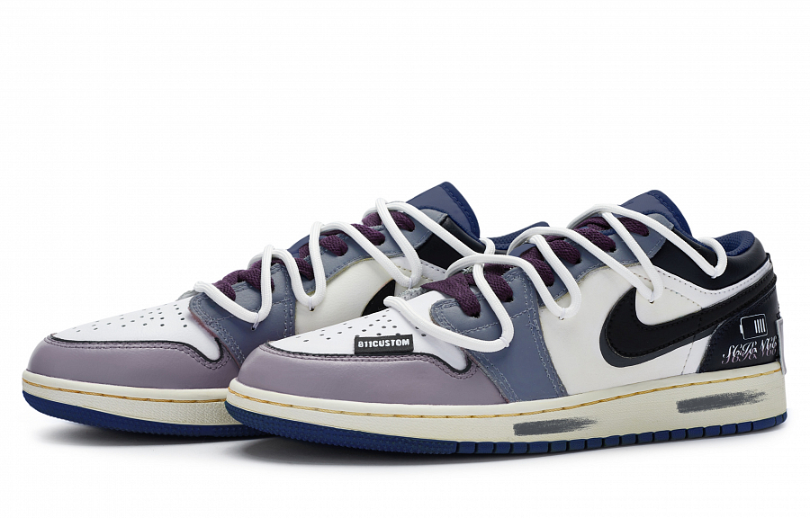 Jordan Air Jordan 1 Vintage Basketball Shoes Men Low Top Black/White