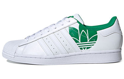 Adidas Superstar 'Trefoil Print   White Green'