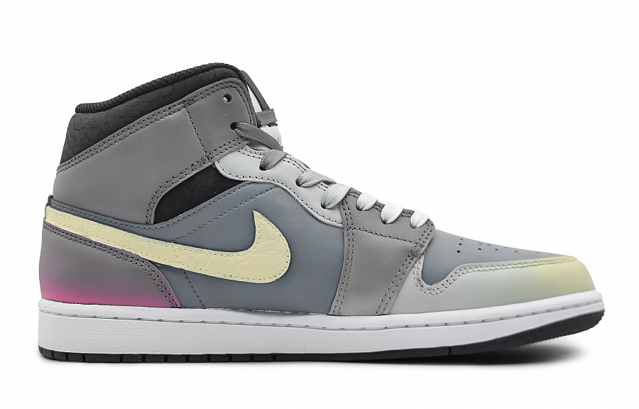 Jordan Air Jordan 1 Mid-Top Vintage Basketball Shoes Women's Gray