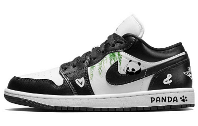 Jordan Air Jordan 1 Vintage Basketball Shoes Women's Low Top Black/White