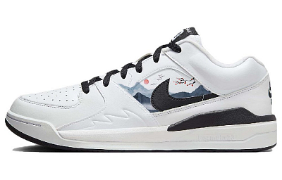 Jordan Stadium 90 Anti-Slip Wear-Resistant Mid-Top Casual Shoes Men's White Black