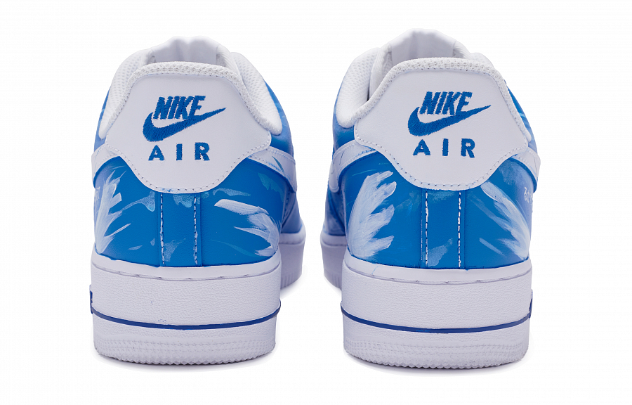 Nike Air Force 1 Low Top Skateboard Shoes Men's White Blue купить в интернет-магазине Yoocart с быстрой доставкой по России.