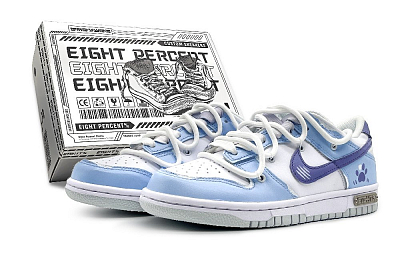 Nike Dunk 'Neutral Grey' Slip-Resistant Cushioning Abrasion-Resistant Low-Top Skateboard Shoes Women's Blue Purple