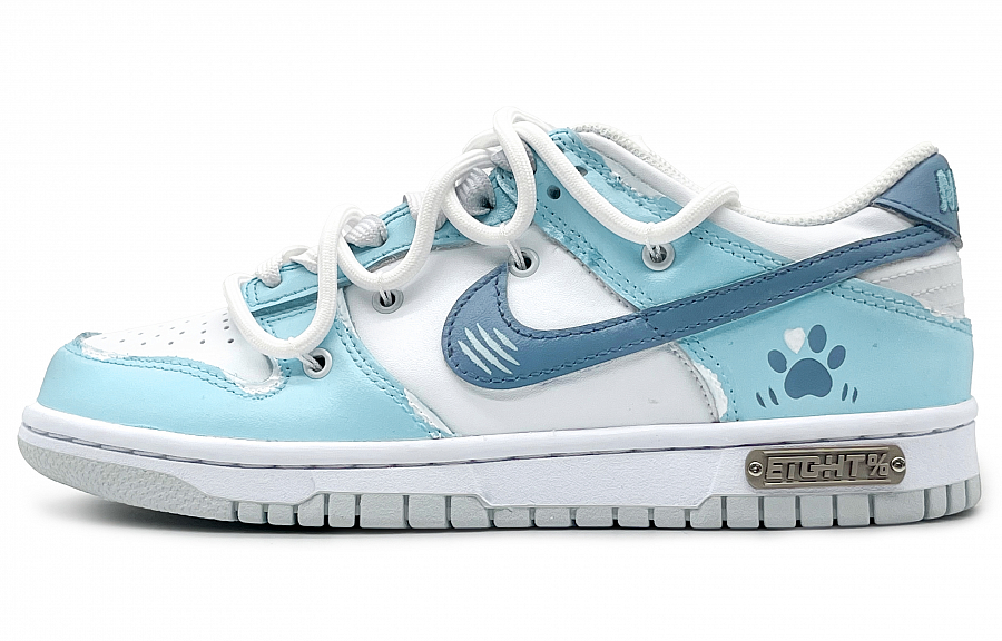 Nike Dunk 'Pure Platinum' Anti-Slip Wear-Resistant Low-Top Skateboard Shoes Men's Blue Green