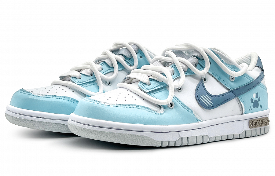 Nike Dunk 'Pure Platinum' Anti-Slip Wear-Resistant Low-Top Skateboard Shoes Men's Blue Green