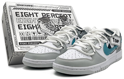 Nike Dunk Low 'Pure Platinum' Slip-Resistant Cushioning Wear-Resistant Low-Top Skateboard Shoes Men's White Blue Gray
