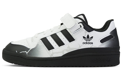 Adidas Originals FORUM Dark Walker Low-Top Skateboard Shoes Unisex Black White