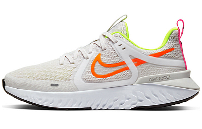Nike Legend React 2 Cushioned Slip-Resistant Abrasion-Resistant Breathable Low-Top Running Shoes Women's Beige Orange