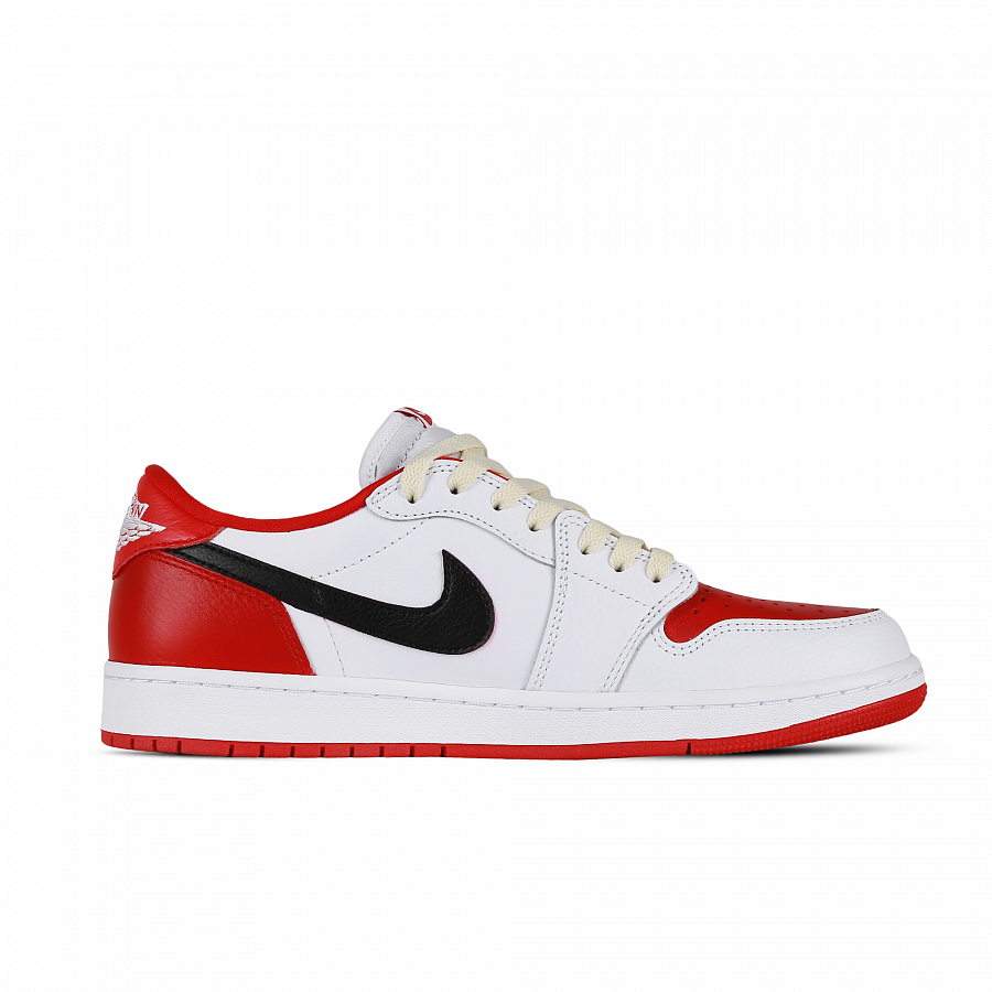 Jordan Air Jordan 1 Low 'Nothing' 4th Generation Low-Top Vintage Basketball Shoes Unisex Red White Black