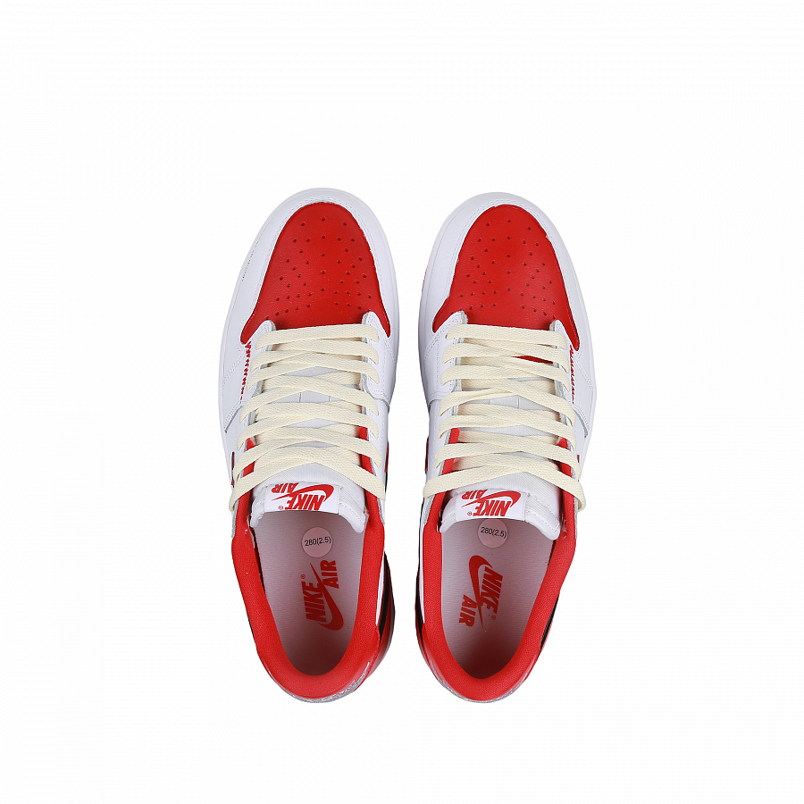 Jordan Air Jordan 1 Low 'Nothing' 4th Generation Low-Top Vintage Basketball Shoes Unisex Red White Black