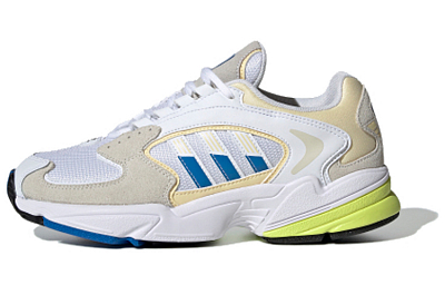 Adidas Originals Falcon 2000 Non-slip Lightweight Low-Top Chunky Sneakers Women's White Brown Blue