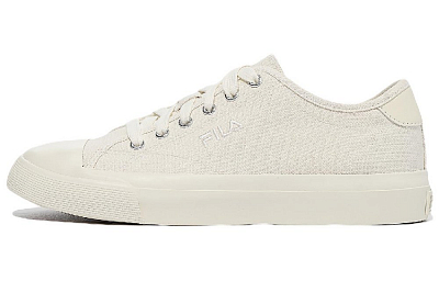 FILA Classic Kicks B V3 Anti Slip Wear Resistant Low Top Skateboard Shoes Unisex Ecru Korean Style