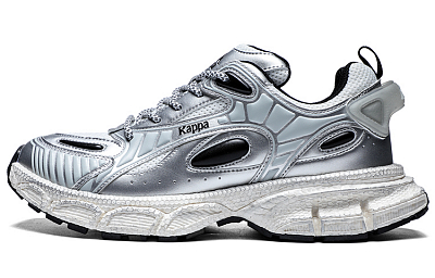 Kappa Chunky Sneakers Men Low-Top Gray White