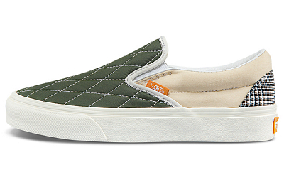 Vans Unisex Slip On Sneakers Multi color 'Green Light Gray'
