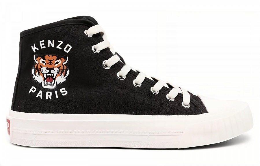 KENZO Tiger-print High-top Sneakers купить в интернет-магазине Yoocart с быстрой доставкой по России.