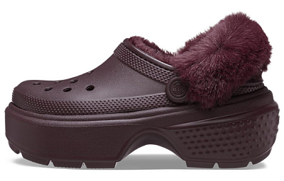 Crocs Stomp Lined Clogs 'Dark Cherry' Women's