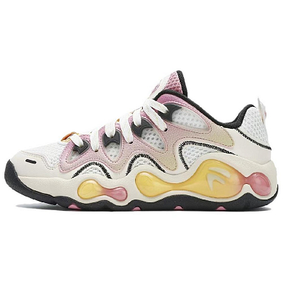 FILA FUSION Anti-Slip Wear-Resistant Low-Top Basketball Shoes Women's White Pink