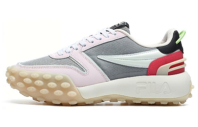 FILA Gara Cushioning Anti-Slip And Wear-Resistant Low-Top Casual Shoes Women's Gray Pink