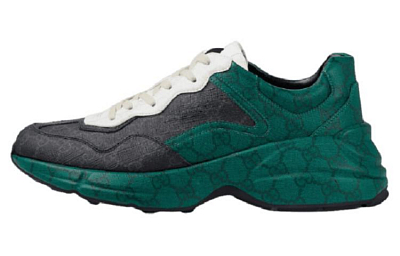 GUCCI Rhyton Gg Supreme Sneakers 'Green Black White'