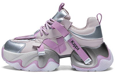 Kappa Breathable Lightweight Low Top Chunky Sneakers Women's Purple