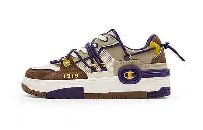 Champion Headphone Shoes Bumper V1 Low-Top Skateboard Shoes Men's Dark Brown