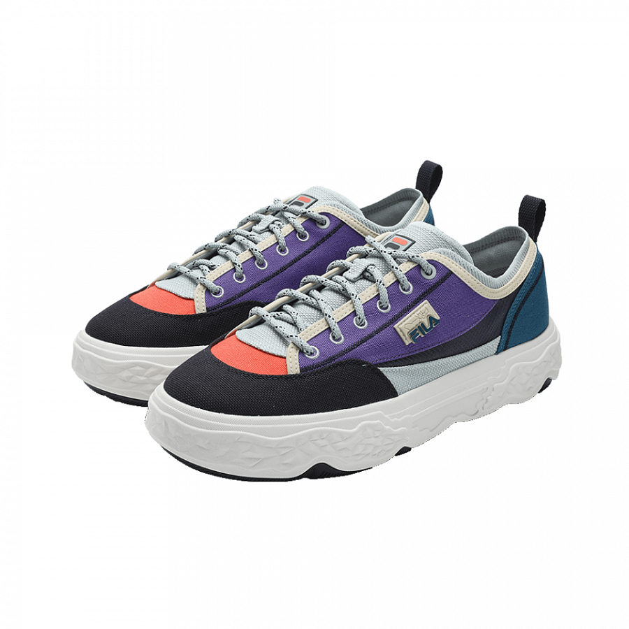 FILA MODERNO Slip Resistant Low Top Canvas Shoes Men's Blue Purple