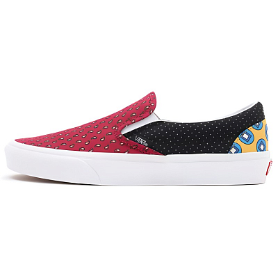 Vans Slip On Breathable Wear Resistant Non Slip Low Top Casual Skate Shoes Unisex Red Blue