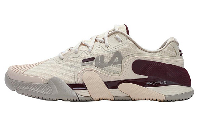 FILA POTENZA Heat Output Abrasion Resistant Breathable Support Low Top Tennis Shoes Men's Ecru
