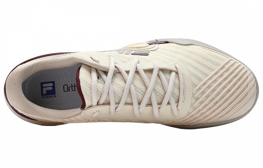 FILA POTENZA Heat Output Abrasion Resistant Breathable Support Low Top Tennis Shoes Men's Ecru