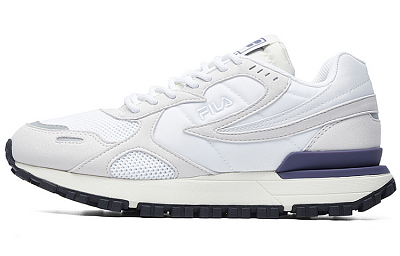 FILA Zagato Cushioned Wear-Resistant Breathable Low-Top Casual Shoes Women's White Gray Black