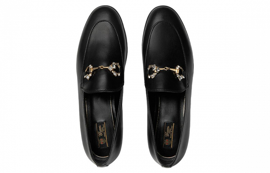 GUCCI Jordaan Loafers 0.6cm Women's Black купить в интернет-магазине Yoocart с быстрой доставкой по России.