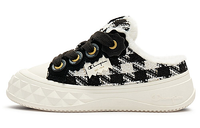 Champion Slip-Resistant Cushioning Low-Top Skateboard Shoes Women's Black White