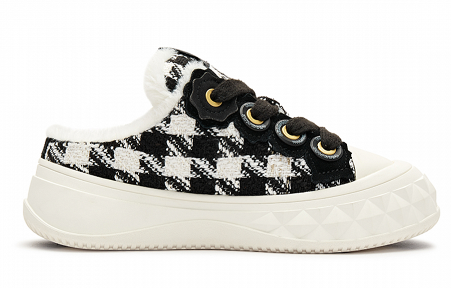 Champion Slip-Resistant Cushioning Low-Top Skateboard Shoes Women's Black White