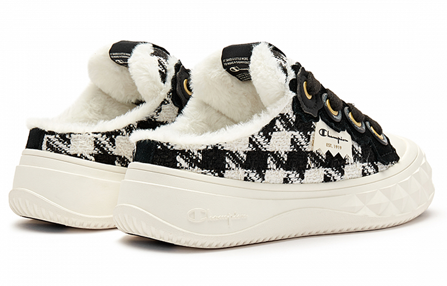 Champion Slip-Resistant Cushioning Low-Top Skateboard Shoes Women's Black White