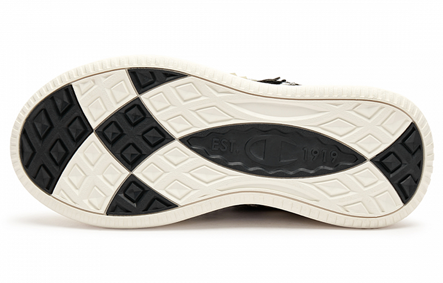 Champion Slip-Resistant Cushioning Low-Top Skateboard Shoes Women's Black White