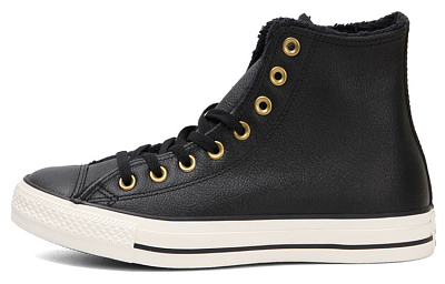 Converse Chuck Taylor All Star 'Black Leather Gold'