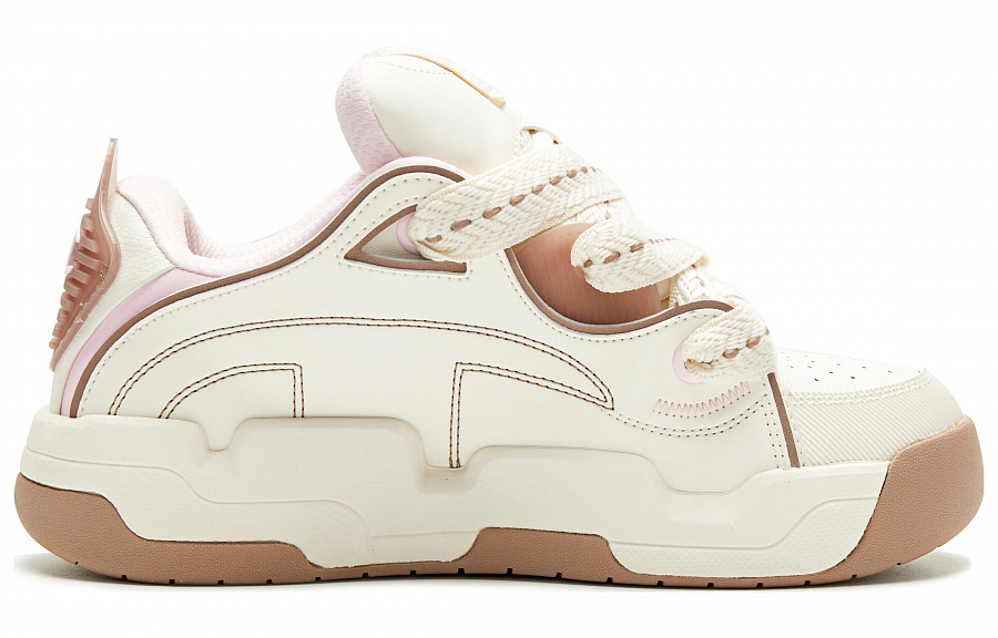 Champion Skateboard Shoes Women's Cream White Velvet Brown
