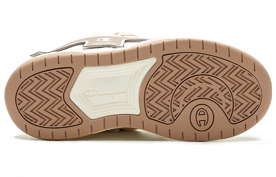 Champion Skateboard Shoes Women's Cream White Velvet Brown