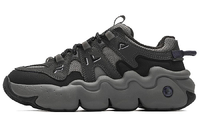 FILA Panini We Cushioning Anti-Slip Wear-Resistant Breathable Lightweight Coverage Low-Top Chunky Sneakers Women's Gray