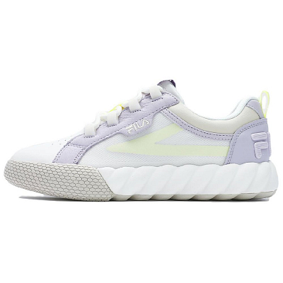FILA CAMPO Cushioning Wear-Resistant Low-Top Skateboard Shoes Women's White Purple