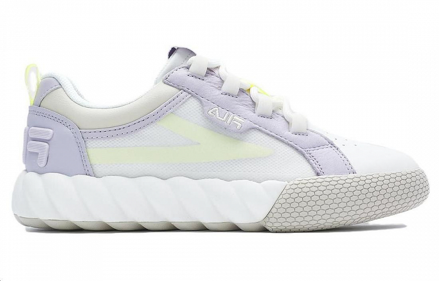 FILA CAMPO Cushioning Wear-Resistant Low-Top Skateboard Shoes Women's White Purple