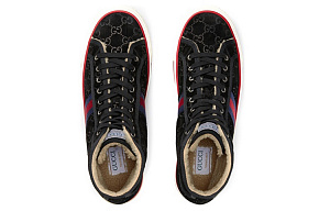 GUCCI Tennis 1977 Stylish Skateboarding Shoes Women's Black 3 3247257