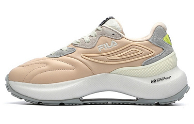 FILA Flusso Icona Anti-Slip And Wear-Resistant Coverage Low-Top Casual Shoes Women's Nude Pink