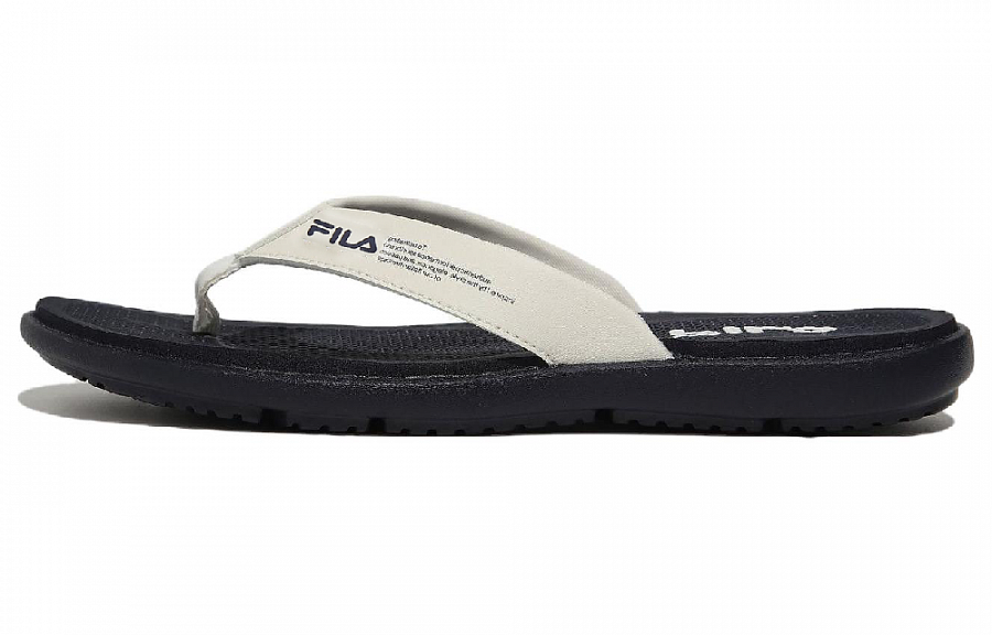 FILA Slicksong V2 Flip Flops Unisex Dark Blue Korean Style